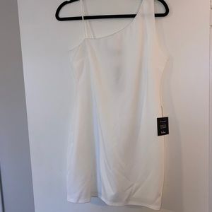 Brand New Lulus White One Shoulder Dress NWT